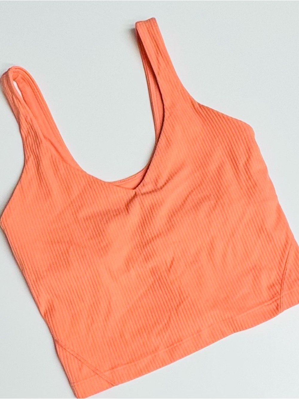 Lululemon Ribbed Align Tank Top - Coral Orange